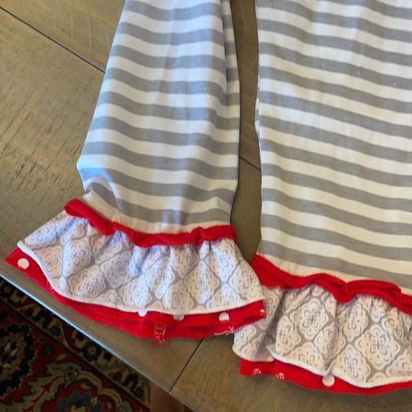 Reindeer Ruffle Top and Pants - Picture 3 of 7